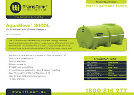 TTI 3000L AquaMove™ Portable Water Cartage Tank - Image 3